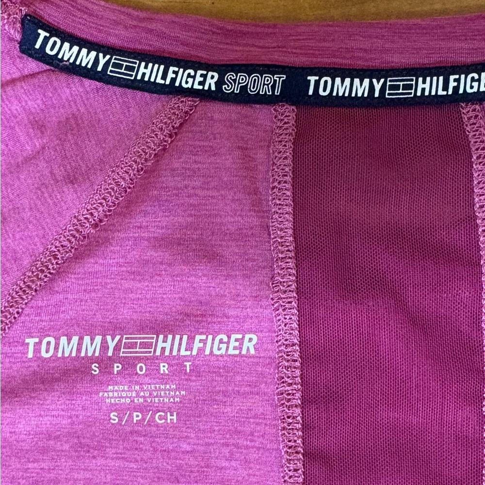 Tommy Hilfiger Sport, Mesh Detail Activewear Top, Long Sleeve, Size S - Picture 9 of 13